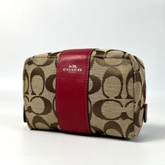 希少 COACH シグネチャー ポーチ ボルドー ミニポーチ - メルカリ