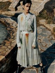 hatra 19AW 総柄ロングシャツ - メルカリ