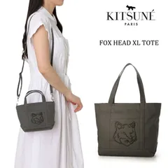 メゾンキツネ Maison kitsune FOX HEAD MINI TOTE エコバッグ マーケットバッグ コットン 新作 ギフトのサムネイル