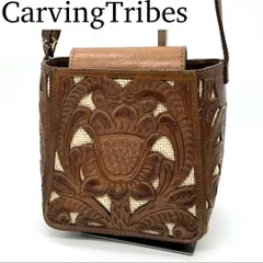【美品】CARVING TRIBES ショルダーバッグ サコッシュ ブラウンのサムネイル