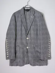 COMME des GARONS HOMME PLUSコムデギャルソン オム プリュス テイラーリングフォーパンクス期 アセテートポリ グレンチェック袖ボタンデザイン2Bジャケット【XS】【MJKA82632】のサムネイル