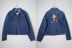 Wranglerラングラー 70’s 70年代 黒タグ 24MJZ Gジャン デニムジャケット44 ヒッピー刺繍【44】【MJKA82565】のサムネイル