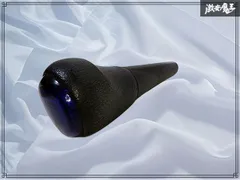 トヨタ 純正 NHP10 アクア シフトノブ エレクトロシフト 内装 幾何学柄 ブルー ブラックレザー 棚のサムネイル
