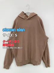 steven alan スティーブンアラン パーカー S ブラウン コットン 裏起毛 無地 プルオーバー 長袖 メンズ レディースのサムネイル