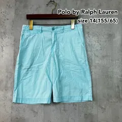 Polo by Ralph Lauren ポロバイラルフローレン 14 スカイブルー ハーフパンツ ショートパンツ チノショーツ ボトムス 半ズボン ポニー刺繍 ホースロゴ 綿100% キッズ ジュニア ボーイズ 古着 ★ ■◆のサムネイル