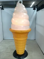 T1 スジャータ 電飾看板 業務用 ソフトクリーム ライト ランプ 点灯OK 95㎝×37㎝×37㎝ 非売品 ディスプレイのサムネイル