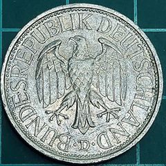 1976年 D刻印 ドイツ 1マルク 白銅貨 鷲 諸国 ヨーロッパ 古銭 外国