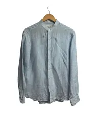 マッシモ ドゥッティ(Massimo Dutti) ヘンリーネック リネン シャツ スカイブルーのサムネイル