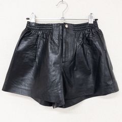 LEEGA】 ショートパンツ キュロット 黒 F ワイド Aライン 本革 - メルカリ