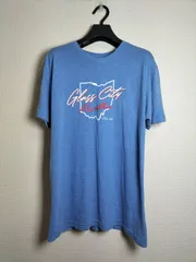American Apparel / アメリカンアパレル Glass City Marathon トリブレンド プリントTシャツ L 古着 ブルーのサムネイル