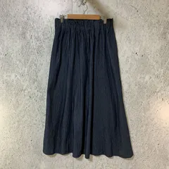 CHARM BERRY TIC チャームベリーチック デニム風 フレア スカート ブルー Lサイズ〇□のサムネイル