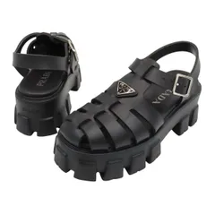 プラダ モノリス ラバー サンダル レディース ブラック PRADA【中古】 【アパレル・小物】のサムネイル
