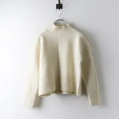 2022AW アナイ ANAYI カシミヤ混 天竺ハイネック ニットプルオーバー38｜オフホワイト トップス タートルネック【2400015042466】のサムネイル