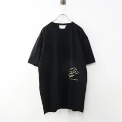美品 シアタープロダクツ THEATRE PRODUCTS プリントクルーネックカットソー F＼ブラック Tシャツ ロゴ【2400015027739】のサムネイル