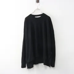 ミディウミ MidiUmi ウールブレンド サイドスリット入り フレアプルオーバーニット ブラック┃チュニック 秋冬【2400015038179】のサムネイル