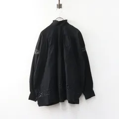 ダリア Dahlia コットン カットワーク ハイネック ブラウス F｜ブラック トップス プルオーバー 長袖【2400015053868】のサムネイル