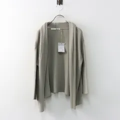 美品 定価24200円 エヴァムエヴァ evam eva azecardigan コットンナイロン畦編みニットカーディガン M グレー┃アゼ【2400015053134】のサムネイル