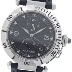 カルティエ パシャ 38mm W3101755 純正Dバックル・革ベルト 難あり 