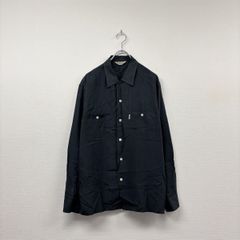 COOTIE☆ネイティブ ストライプ 長袖ワークシャツ 黒青 L クーティー