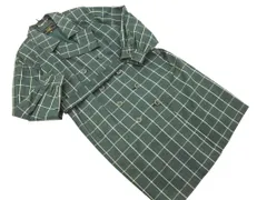 Leilian レリアン チェック ベルト付き ロング コート size9/緑 ◇■ レディースのサムネイル