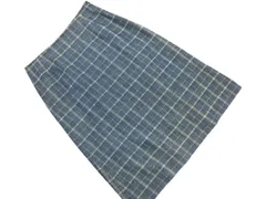 Roberta di Camerino ロベルタディカメリーノ チェック Aライン 台形 デニムスカート size40/紺 ■■ レディースのサムネイル