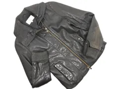 SHIPS シップス ラムレザー ビッグカラー ジャケット sizeS/黒 ◇■ レディースのサムネイル