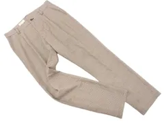 FACTOTUM ファクトタム ウール混 千鳥柄 タック テーパード パンツ size44/茶 ■■ メンズのサムネイル