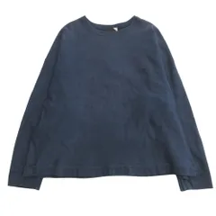良品 ATON エイトン 18aw NATURAL DYE URAKE SWEAT ナチュラルダイ 裏毛 スウェット シャツ トレーナー ロゴ 刺繍 04 ネイビー メンズ 古着 中古 USEDのサムネイル