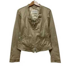 良品 EMPORIO ARMANI エンポリオアルマーニ ジップアップジャケット サイズ38 ベージュ レディース 古着 中古 USEDのサムネイル
