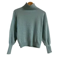 美品 OLD ENGLAND オールドイングランド カシミヤニット セーター59720141 サイズ36 ブルー レディース 古着 中古 USEDのサムネイル