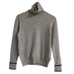 美品 OLD ENGLAND オールドイングランド カシミヤタートルニット セーター 570-50520231 サイズ38 グレー ネイビー レディース 古着 中古 USEDのサムネイル