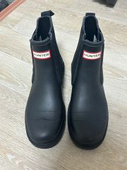 HUNTER レインブーツ オリジナルチェルシーメンズブラックハンター UK9
