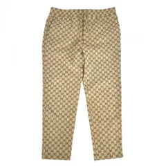 在庫一掃 グッチ ボトムス メンズ GGキャンバス ジョギングパンツ ズボン GUCCI 52 569769 ブラウン 茶 コットン  ポリエステル  【中古品】のサムネイル