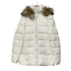 良品 TOMMY HILFIGER トミーヒルフィガー フーデッド ダウンジャケット XS ホワイト レディース 古着 中古 USEDのサムネイル