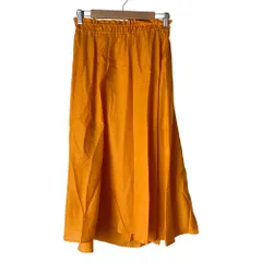 美品 PLAIN PEOPLE プレインピープル シルク ロングスカート 9 オレンジ レディース 古着 中古 USEDのサムネイル