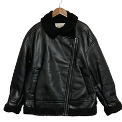 美品 24AW Ray BEAMS レイビームス エコレザー ライダースジャケット サイズ0 ブラック レディース 古着 中古 USEDのサムネイル