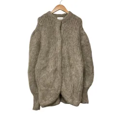 美品 CLANE クラネ COLOR MOHAIR SHAGGY CARDIGAN カーディガン 15106-2092 サイズ1 グレージュ レディース 古着 中古 USEDのサムネイル