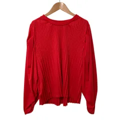 美品 ZUCCa ズッカ プリーツ ロングスリーブ カットソー ZU11JJ416 サイズM レッド レディース 古着 中古 USEDのサムネイル