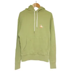 MAISON KITSUNE メゾンキツネ ロゴワッペン プルオーバーパーカー XXSサイズ ライトグリーン レディース 古着 中古 USEDのサムネイル
