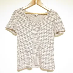 美品 ARMANI COLLEZIONI アルマーニコレッツォーニ ショートスリーブ カットソー サイズ38 ピンク ホワイト ブラック レディース 古着 中古 USEDのサムネイル