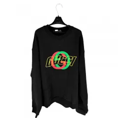 在庫一掃 グッチ スウェット メンズ ロゴ プルオーバー トップス アパレル 服 トレーナー GUCCI XL 768460 ブラック 黒 コットン    春 秋 冬【中古品】のサムネイル