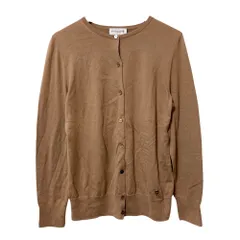美品 MACKINTOSH LONDON マッキントッシュロンドン クルーネック ニットカーディガン サイズ40 ブラウンベージュ レディース 古着 中古 USEDのサムネイル