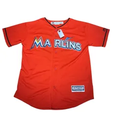 Majestic MLB マイアミ・マーリンズ ジャンカルロ・スタントン #27 ベースボールシャツのサムネイル