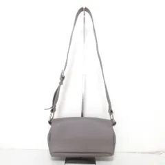 新品同様 BEARDSLEY ビアズリー レザー フラップ ワンショルダーバッグ ボディバッグ グレー レディース 古着 中古 USEDのサムネイル