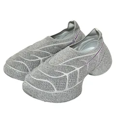 未使用 GIVENCHY ジバンシィ PLUS SNEAKERS インヒール ニットスニーカー BE002WE1JL サイズ36 23cm相当 シルバーカラー レディース 古着 中古 USEDのサムネイル