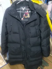 韓国国内店舗 正規品 MOOSE KNUCKLES ムースナックルズ ブラック シルバーファー Rアルバタ レディース ダウンジャケット ロング丈 Sサイズのサムネイル