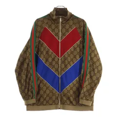 GUCCI (グッチ) 18AW GG Printed Technical Jersey Jacket GGプリントテクニカルジャージー ジップアップ トラックジャケット ブラウン 523488のサムネイル