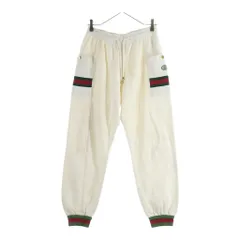 GUCCI (グッチ) シェリーライン ロゴパッチジョガースウェットパンツ ホワイト 625404 XJCOEのサムネイル
