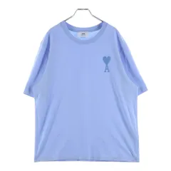 AMI Alexandre Mattiussi (アミアレクサンドルマテュッシ) T-Shirt ハートロゴ刺繍 半袖Tシャツ ブルー E22UTS002.726のサムネイル