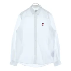AMI Alexandre Mattiussi (アミアレクサンドルマテュッシ) L/S Shirt ハートロゴ刺繍 長袖シャツ ホワイト A19C013.45のサムネイル